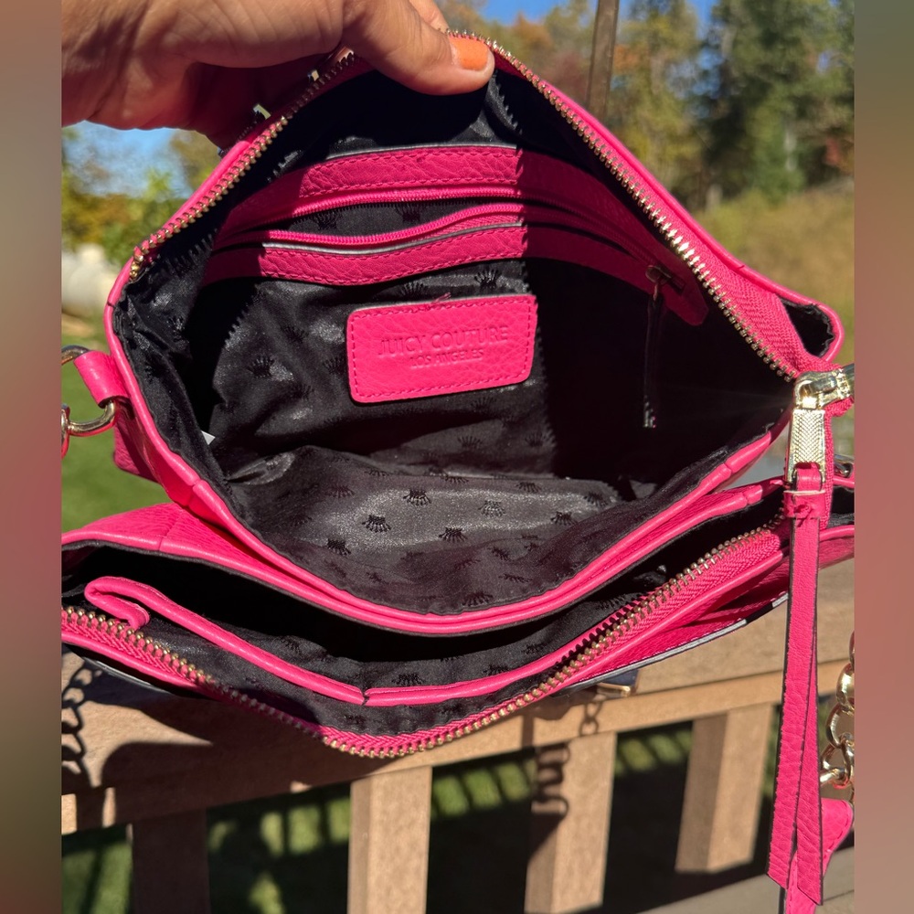 EUC! Juicy Couture Pink Vintage 2 Bags in 1 Crossbody Bag - Picture 11 of 12